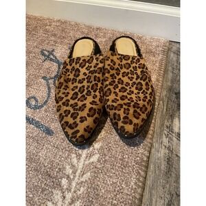 Very volatile Leopard Print Mules size 8 brown black